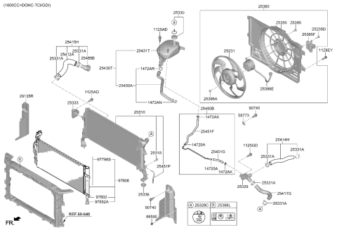 2020 Hyundai Elantra Korean made Engine Cooling System Diagram 2
