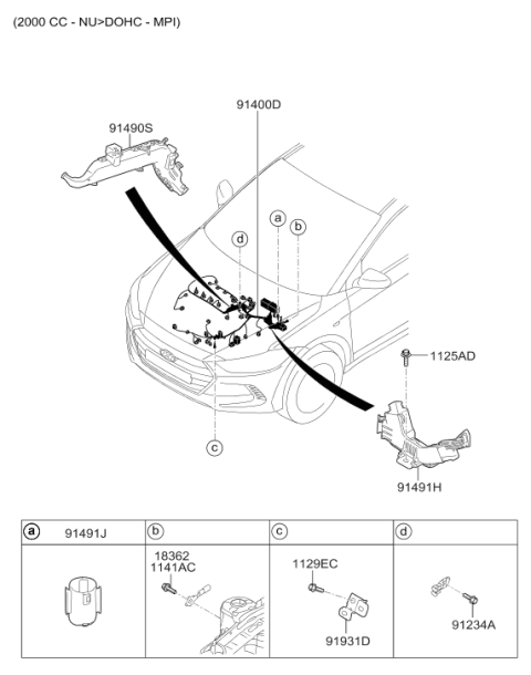 2018 Hyundai Elantra US Alabama made Control Wiring Diagram 2