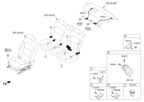 2016 Hyundai Elantra Bolt-Washer Assembly Diagram for 88010-1G000