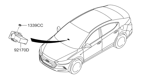 2018 Hyundai Elantra US Alabama made Head Lamp Diagram 3