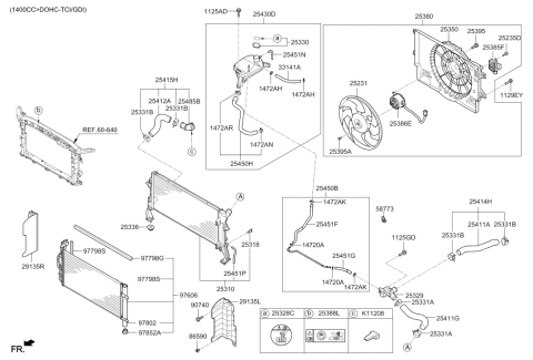 2017 Hyundai Elantra Right Air Guard Diagram for 29134-F2100
