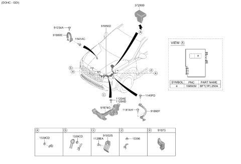 2021 Hyundai Santa Fe Battery Wiring Assembly Diagram for 91851-S2020