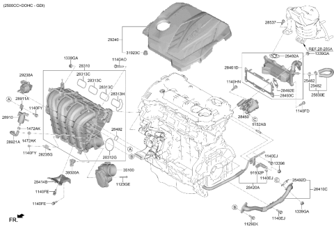 2021 Hyundai Santa Fe Intake Manifold Diagram 2
