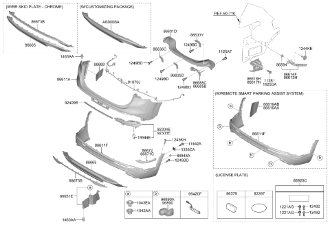 2023 Hyundai Santa Fe Bolt-Washer Assembly Diagram for 11408-06166-B