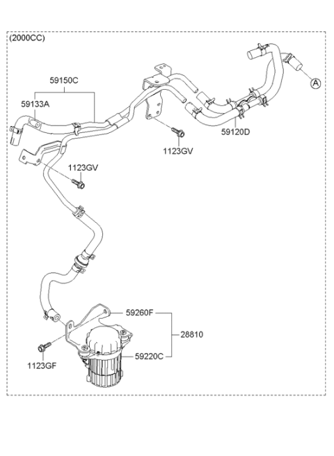 2015 Hyundai Santa Fe Sport Brake Master Cylinder & Booster Diagram 2