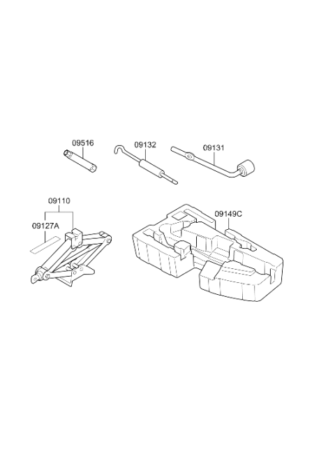 2015 Hyundai Santa Fe Sport Tool Case Diagram for 09149-4Z000