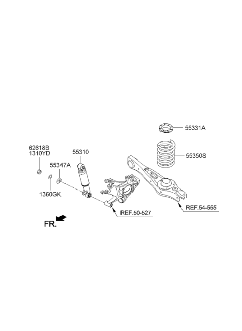 2013 Hyundai Santa Fe Sport Rear Spring Diagram for 55330-4Z030