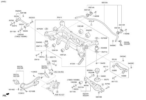 2015 Hyundai Santa Fe Sport Bolt Diagram for 21791-3W000