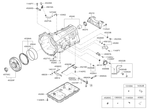 2010 Hyundai Genesis Auto Transmission Case Diagram 2