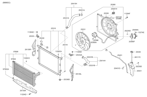 2010 Hyundai Genesis Engine Cooling System Diagram 3