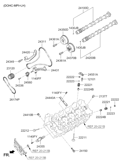 2010 Hyundai Genesis Camshaft & Valve Diagram 4