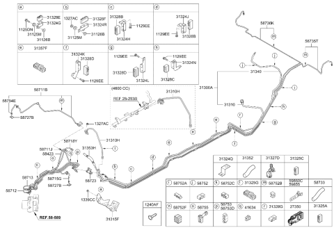 2008 Hyundai Genesis Clip Diagram for 58753-3M000