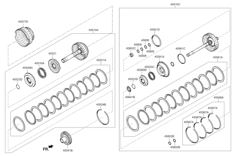 2010 Hyundai Genesis Ring D Diagram for 45557-4E000