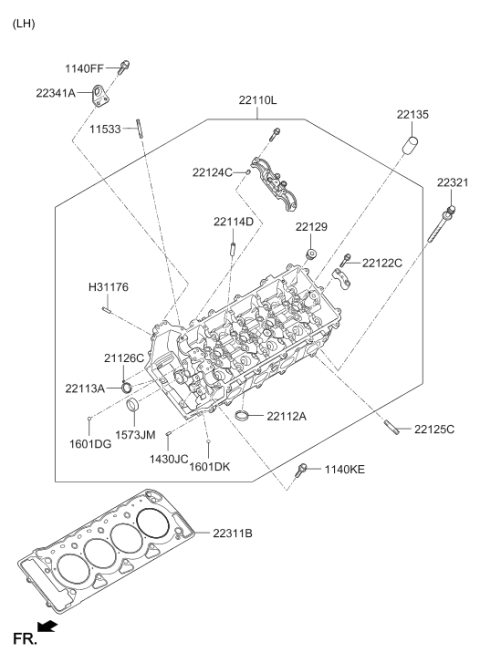2010 Hyundai Genesis Cylinder Head Diagram 4