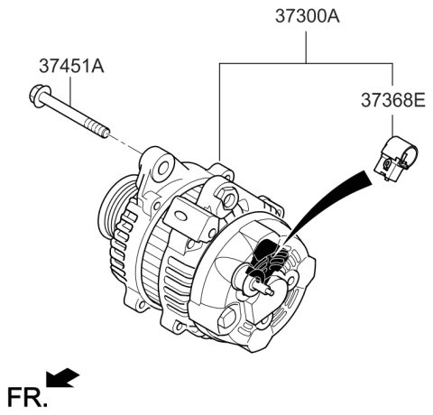 2008 Hyundai Genesis Bracket-Generator Diagram for 37460-3F350