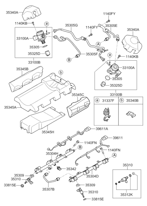 2010 Hyundai Genesis Throttle Body & Injector Diagram 4