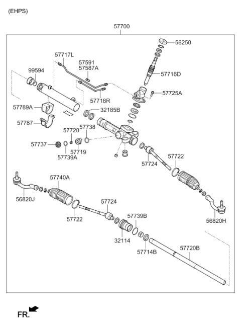 2010 Hyundai Genesis Power Steering Gear Box Diagram 3