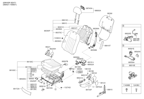 2010 Hyundai Genesis Front Seat Diagram 2
