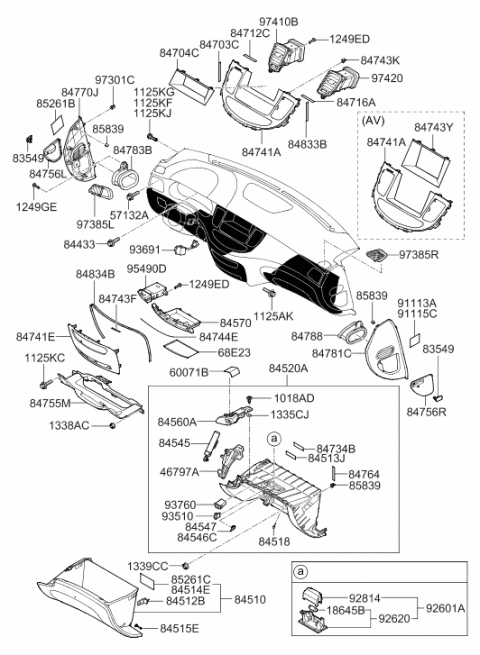 2008 Hyundai Genesis Spring Nut Diagram for 0B092-60408