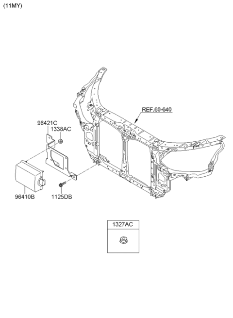 2013 Hyundai Genesis Module Assembly-Automatic Cruise Diagram for 96400-3M200