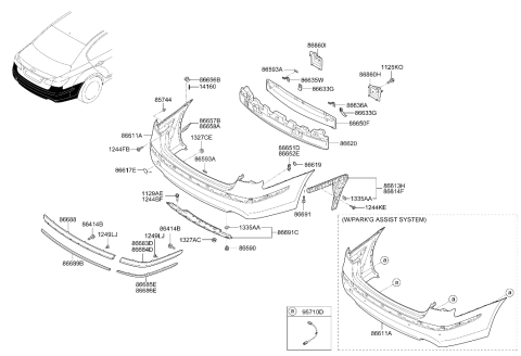 2008 Hyundai Genesis Bolt-Insert Diagram for 86263-H1000
