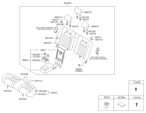 2013 Hyundai Genesis Switch Assembly-Seat Heater,LH Diagram for 93330-3M600
