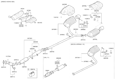 2013 Hyundai Sonata Clamp-Exhaust Pipe Diagram for 28641-C8540