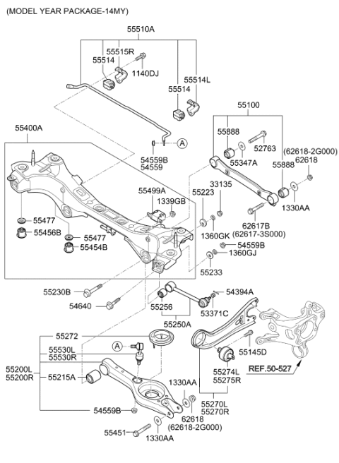 2013 Hyundai Sonata Rear Suspension Control Arm Diagram 2