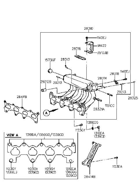 1997 Hyundai Accent Intake Manifold Diagram 2