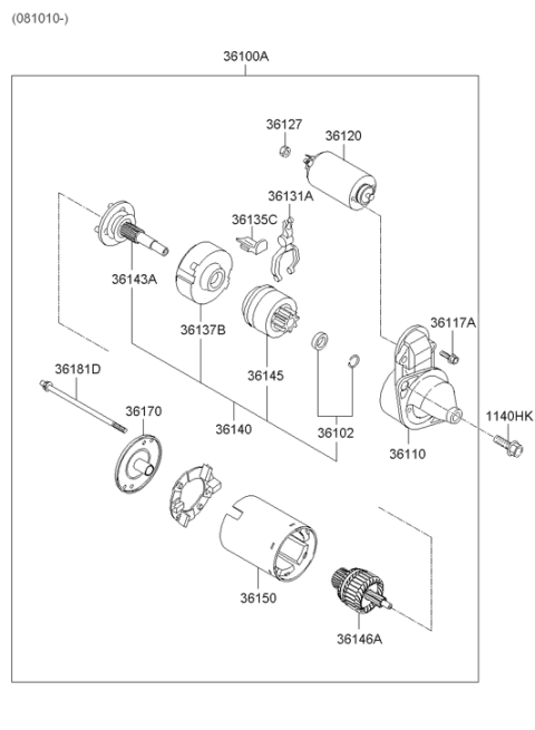 2006 Hyundai Tucson Produced After OCT.31.2006 Starter Diagram 2
