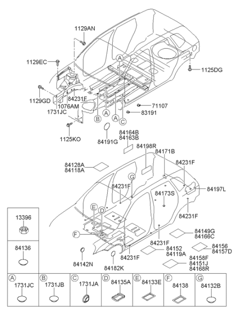2007 Hyundai Tucson Bolt Diagram for 11290-08181