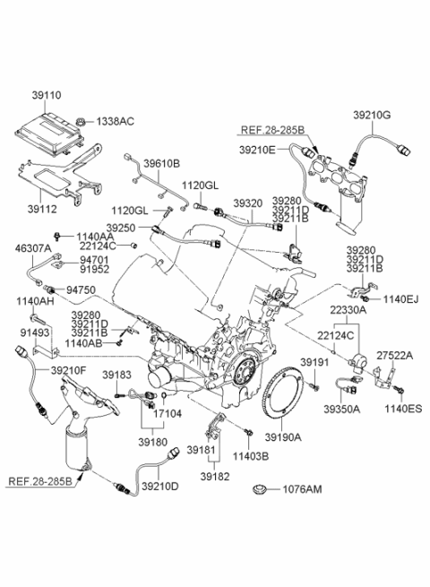 2006 Hyundai Tucson Produced After OCT.31.2006 Electronic Control Diagram 2