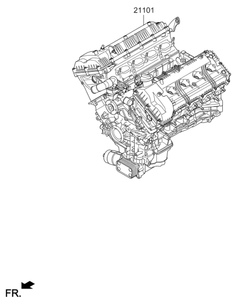 2020 Hyundai Genesis G90 Sub Engine Assy Diagram 2