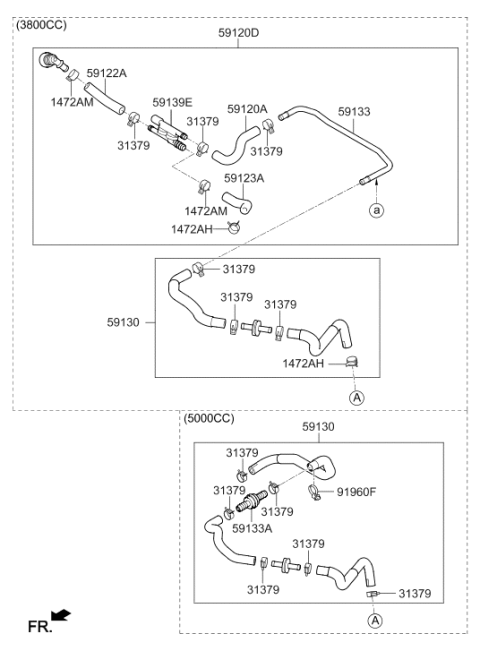 2021 Hyundai Genesis G90 Brake Master Cylinder & Booster Diagram 2