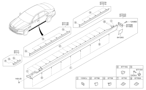 2020 Hyundai Genesis G90 Film2-Anti Chippg Diagram for 87757-3M010