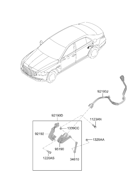 2022 Hyundai Genesis G90 Head Lamp Diagram 2