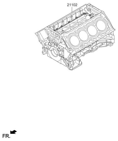 2020 Hyundai Genesis G90 Short Engine Assy Diagram 2
