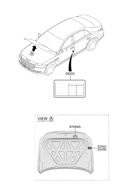 2021 Hyundai Genesis G90 Label Diagram 2