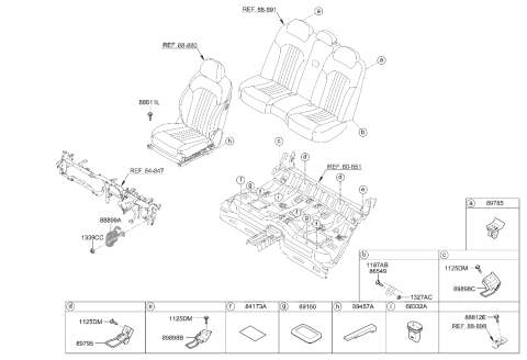 2021 Hyundai Genesis G90 Bolt-Washer Assembly Diagram for 11983-08303