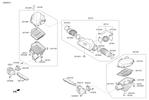 2020 Hyundai Genesis G90 Air Cleaner Diagram 2