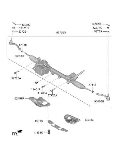 2022 Hyundai Genesis G90 Bolt Flange Diagram for 11633-12436-K