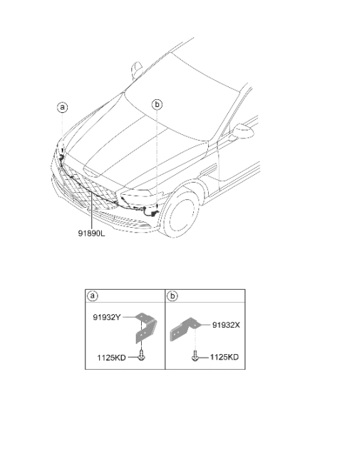 2020 Hyundai Genesis G90 Front Wiring Diagram 3