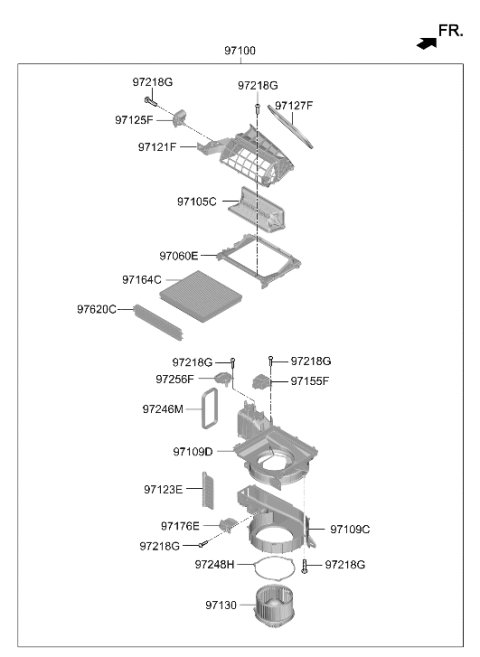 2020 Hyundai Genesis G90 Heater System-Heater & Blower Diagram 2