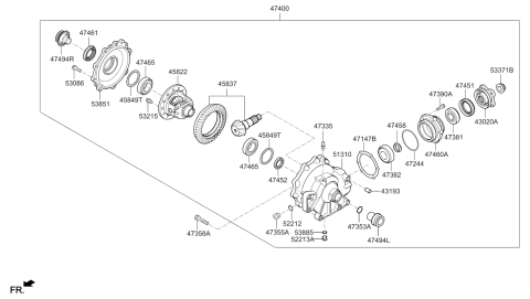2020 Hyundai Genesis G90 Transfer Assy Diagram 2