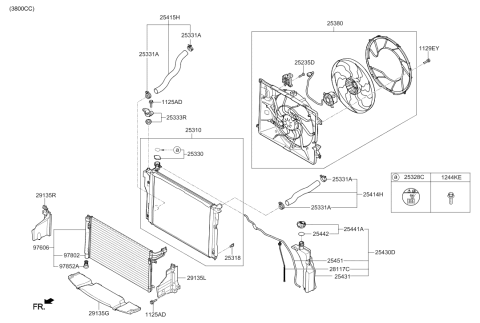 2020 Hyundai Genesis G90 Engine Cooling System Diagram 2
