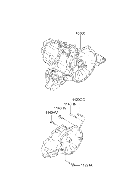 2008 Hyundai Tiburon Transaxle Assy-Manual Diagram 2