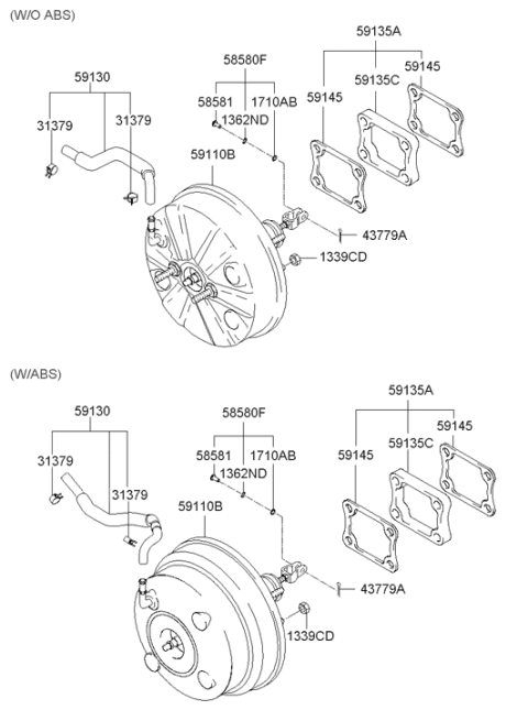 2007 Hyundai Tiburon Spacer Diagram for 59135-27000