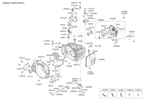 2007 Hyundai Tiburon Switch-Inhibitor Diagram for 42700-39055