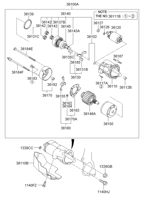 2008 Hyundai Tiburon Starter Diagram 2