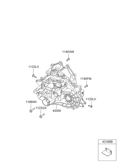2008 Hyundai Tiburon Transaxle Assy-Manual Diagram 3